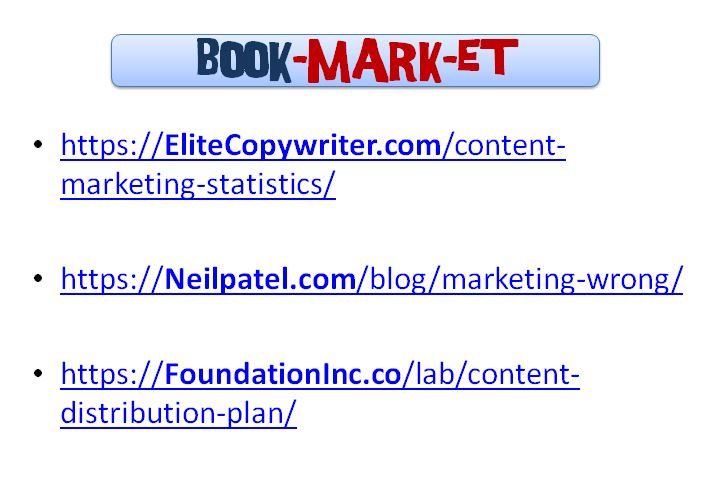 Marketing BookMarks