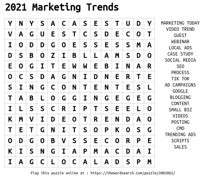 2021 Marketing Trends Puzzle