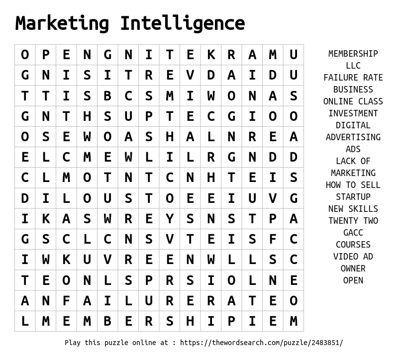 marketing intelligence puzzle